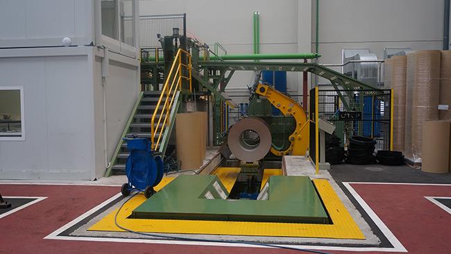 彩涂機組卷取段